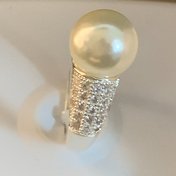 GIANI BERINI STERLING SILVER FRESHWATER PEARL PENDENT with Pearl Ring Set - Picture 6 of 6